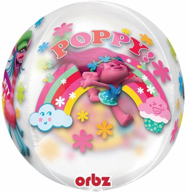 TROLLS FOIL BALLOON CLEAR  G40 - 38x40CM