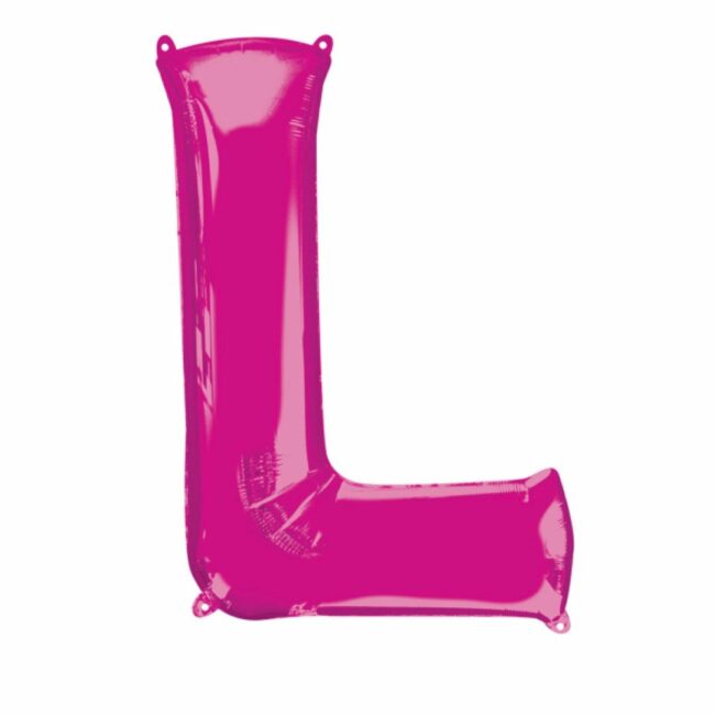 SUPER SHAPE LETTER L PINK FOIL BALLOON L34 - 58X81CM