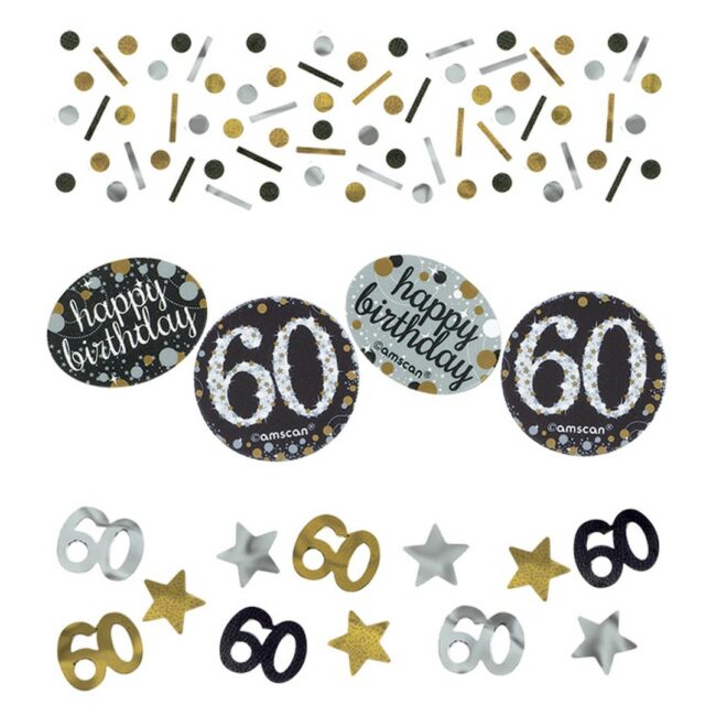 CONFETTI 60  CELEBRATION SILVER & GOLD 34G