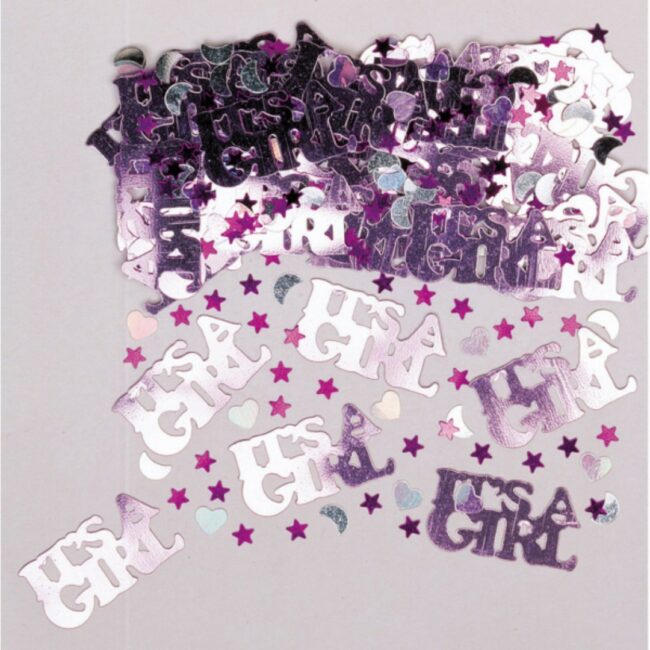 CONFETTI IT'S A GIRL METALLIC PINK 14G