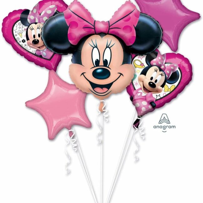 BOUQUET MINNIE HAPPY HELPERS FOIL BALOON - 5PCS