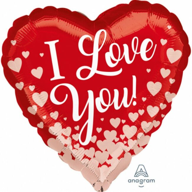STANDARD ROSE GOLD HEARTS FOIL BALLOON HEART S40 43CM