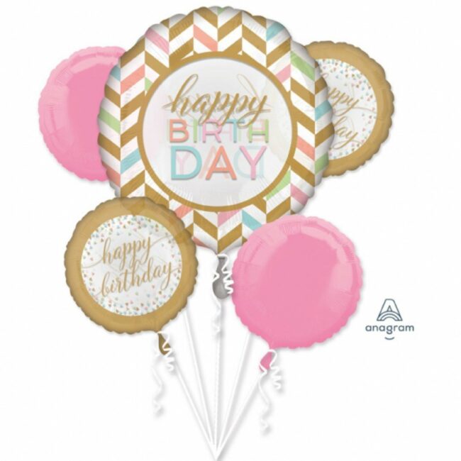 BOUQUET PASTEL CONFETTI CELEBRATION FOIL BALLOON P75 - 5PCS