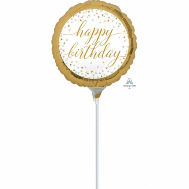 PASTEL CONFETTI FOIL BALLOON ROUND A15 - 23CM