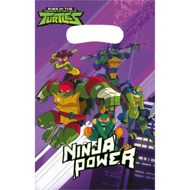PARTY BAGS TEENAGE MUTANT NINJA TURTLES 23.9X16.5CM - 8PCS