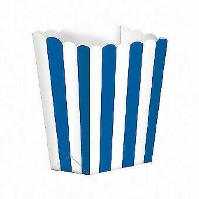 FAVOR BOX POPCORN ROYAL BLUE 6.3X13.4X3.8CM 5PCS