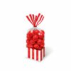 PARTY BAG PLASTIC STRIPE APPLE RED 24,8X12,8CM 10PCS - Image 2