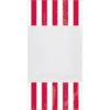 PARTY BAG PLASTIC STRIPE APPLE RED 24,8X12,8CM 10PCS