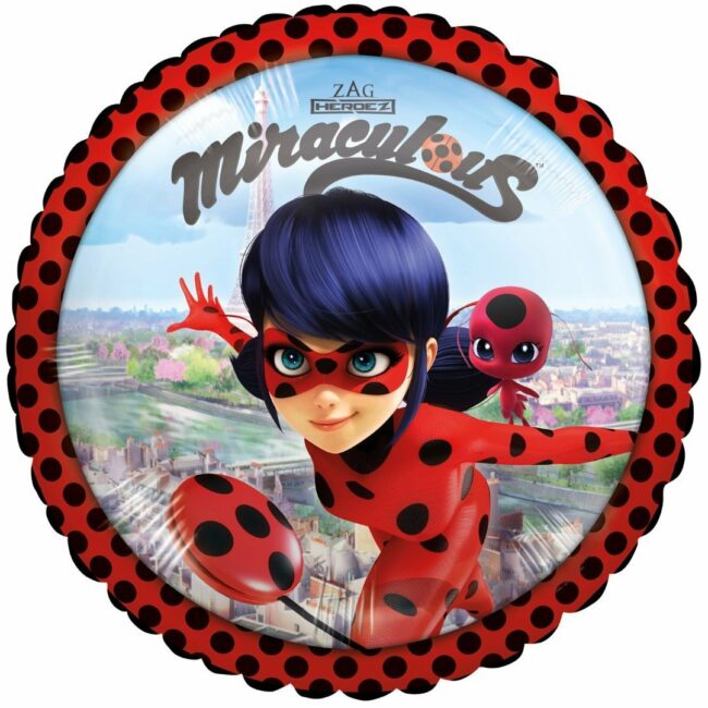 STANDARD MIRACULOUS FOIL BALLOON ROUND 43CM