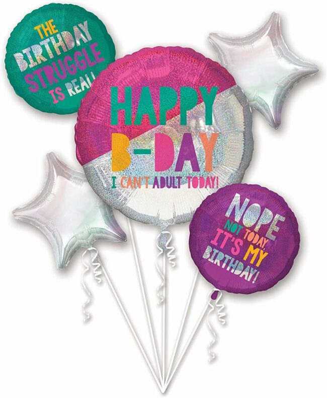 BOUQUET YOUNG & FAB BIRTHDAY FOIL BALLOON P75