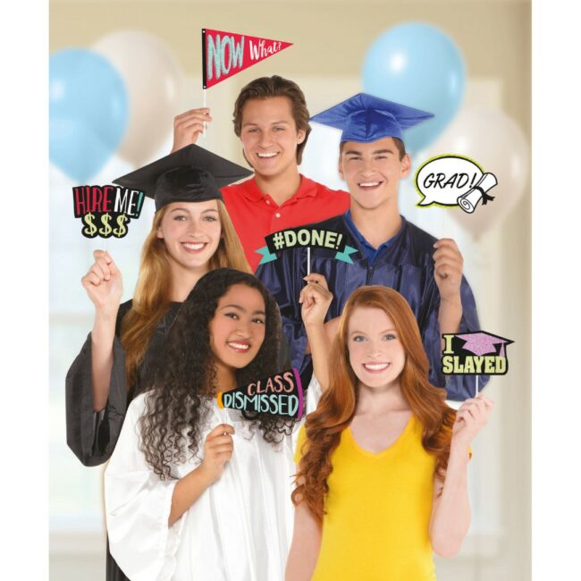 PHOTO BOOTH KIT GRADUATION 35.5X21.5CM - 13PCS