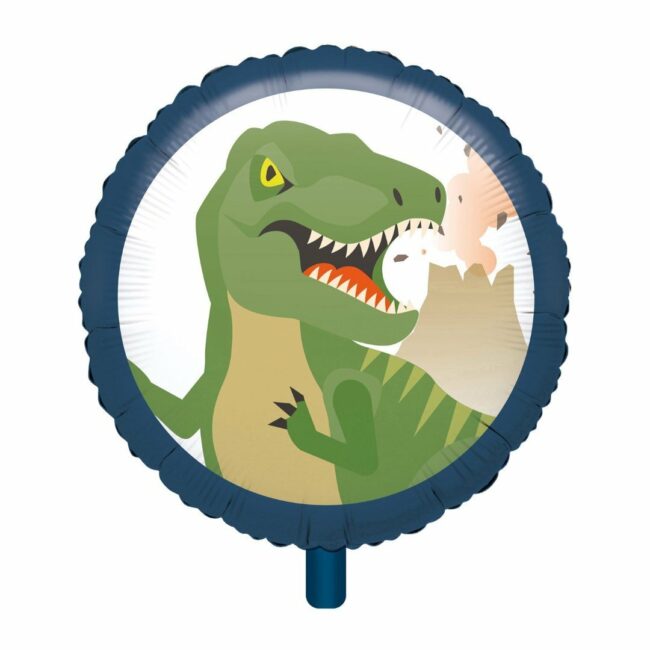 STANDARD HAPPY DINOSAUR FOIL BALLOON ROUND S40 - 43CM