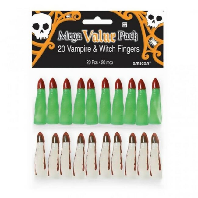 VALUE FAVOUR  HALLOWEEN WITCH/VAMPIRE FINGERS 20PCS