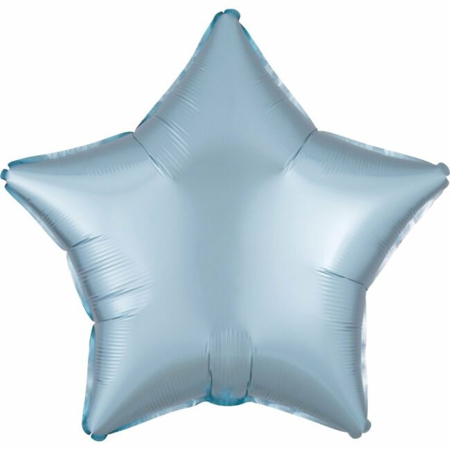 STANDARD SATIN LUXE PASTEL BLUE STAR FOIL BALLOON S15