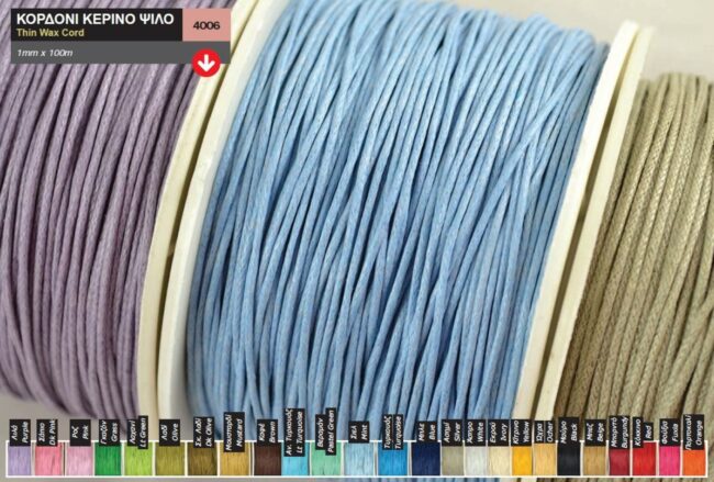 THIN WAX CORD 1MMX100MT