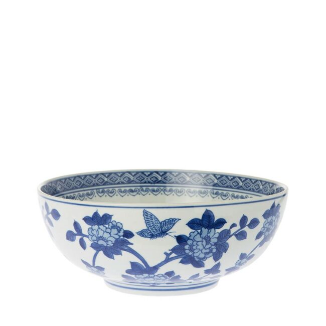 BOWL FLORAL BLUE 31CM