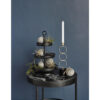 CANDLE HOLDER WITH 3 CIRCLES BRASS & BLACK 7X30CM - Image 2