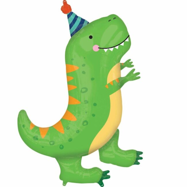 PARTY FOIL BALLOON SUPER SHAPE DINOSAUR 66X86CM