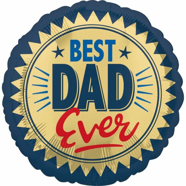 STANDARD BEST DAD EVER GOLD STAMP FOIL BALLOON S40