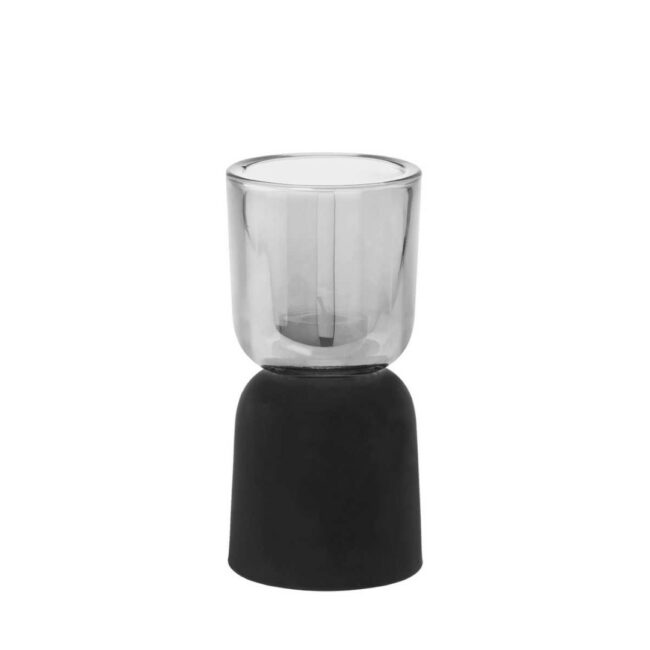 VOTIVE LIGHT SENNA BLACK 9X9X19CM