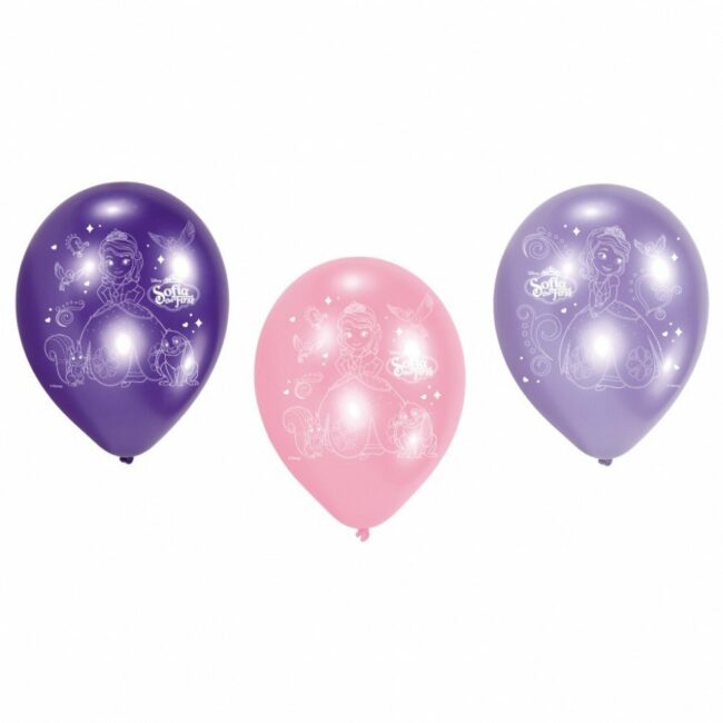 LATEX BALLOONS SOFIA THE FIRST - 6PCS