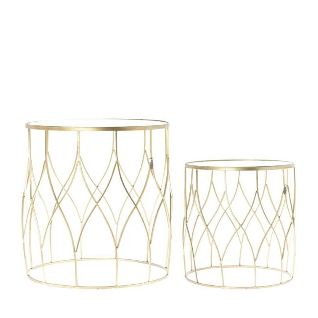 SET OF 2 SIDE TABLE AMARO GOLD 51CM