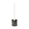 CANDLE HOLDER MARBLE DARK GREY 7X7X7.5CM