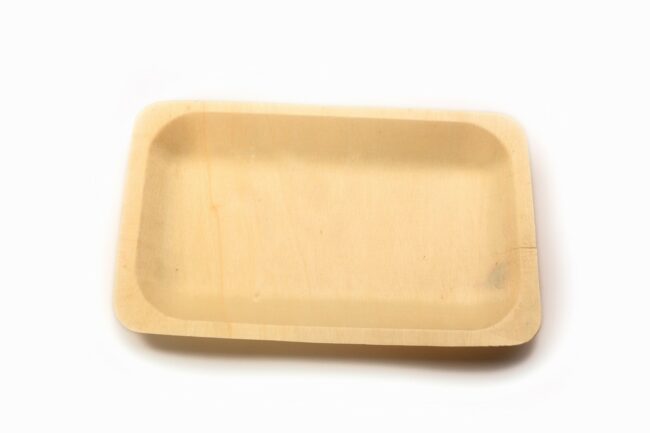 DISH WOOD RECTANGULAR 200X120MM 50PCS