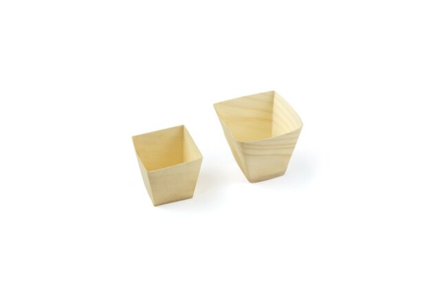CUP WOOD CONICAL 55x55x55MM 110ML 40PCS