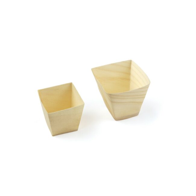 CUP WOOD CONICAL 55x55x55MM 110ML 40PCS