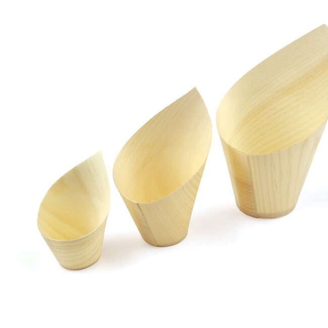 CUP WOOD OBLIQUE 36x110x50MM 110ML 40PCS