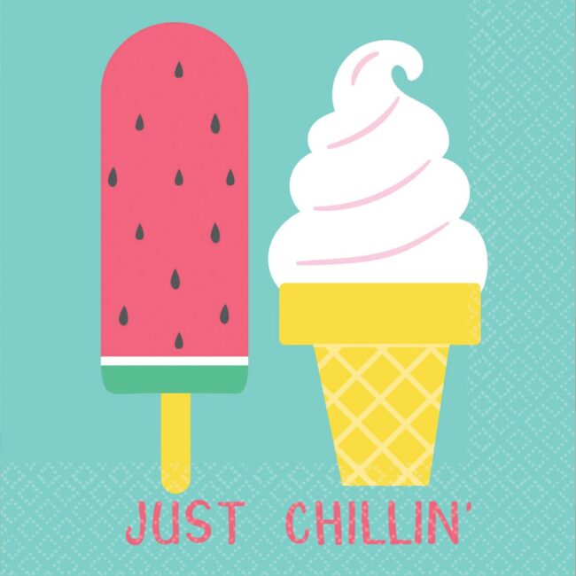 NAPKINS JUST CHILLIN' 25X25CM - 16PCS