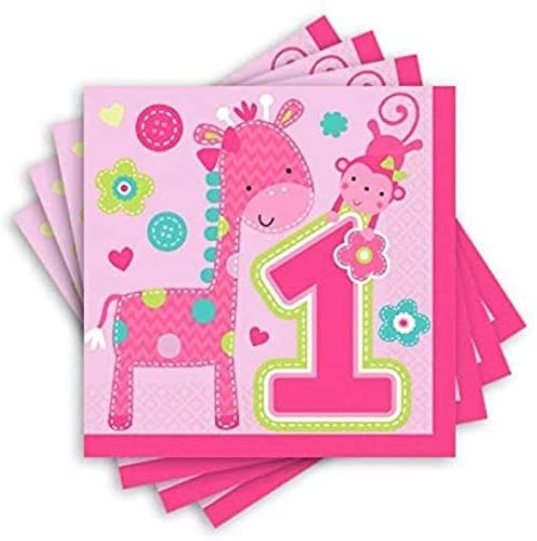 NAPKINS ONE WILD GIRL - 16PCS - Image 2
