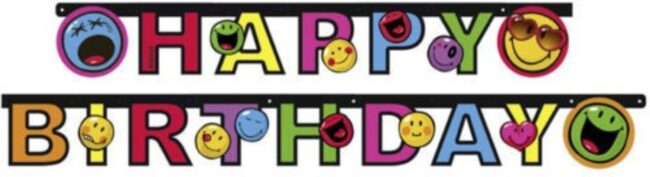 BANNER SMILEY EXPRESS YOURSELF 180X15CM