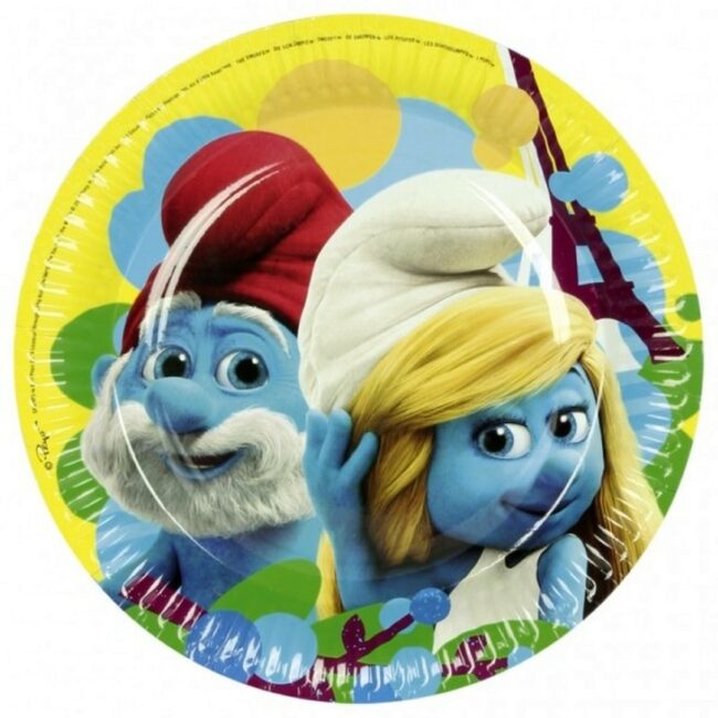 SMURFS 2 PAPER PLATES 23CM - 8PCS