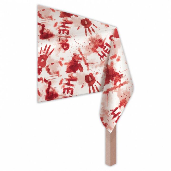 TABLE COVER PLASTIC BLOODY HALLOWEEN 140X243CM