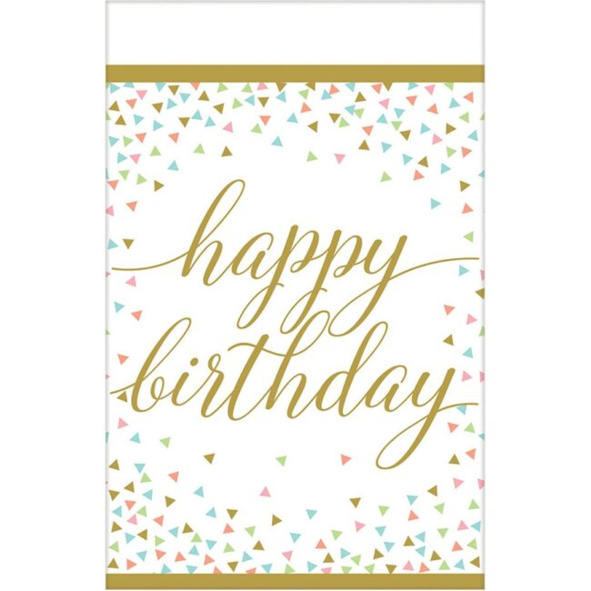 TABLECOVER CONFETTI FUN PLASTIC 137X243CM