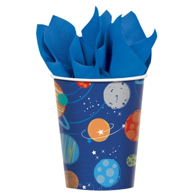 CUPS BLAST OFF PAPER 266ML  - 8PCS