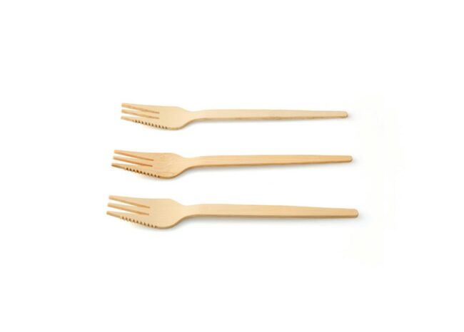 SNACK FORK BAMBOO 120MM - Image 2