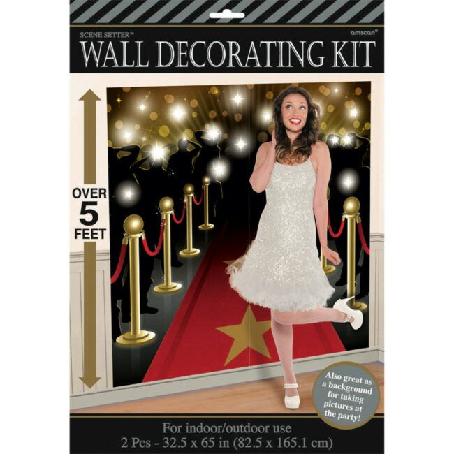 2 SCENE SETTER WALL DECORATION HOLLYWOOD PLASTIC 165X82.5CM
