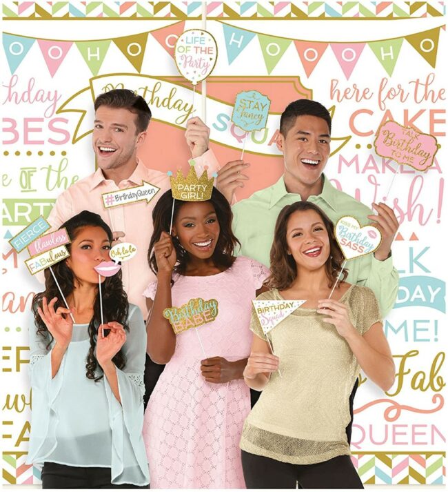 PHOTO BOOTH SET CONFETTI FUN - 15PCS