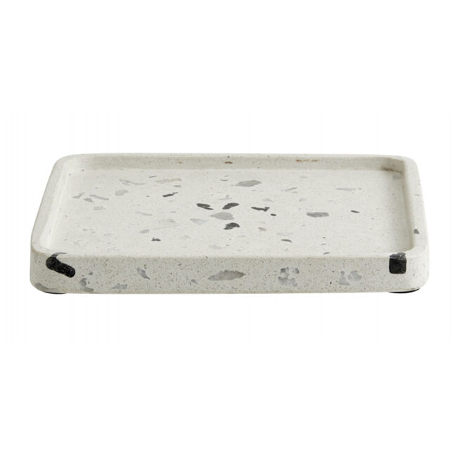 TERRAZZO TRAY BEIGE LARGE CHIP SQUARE