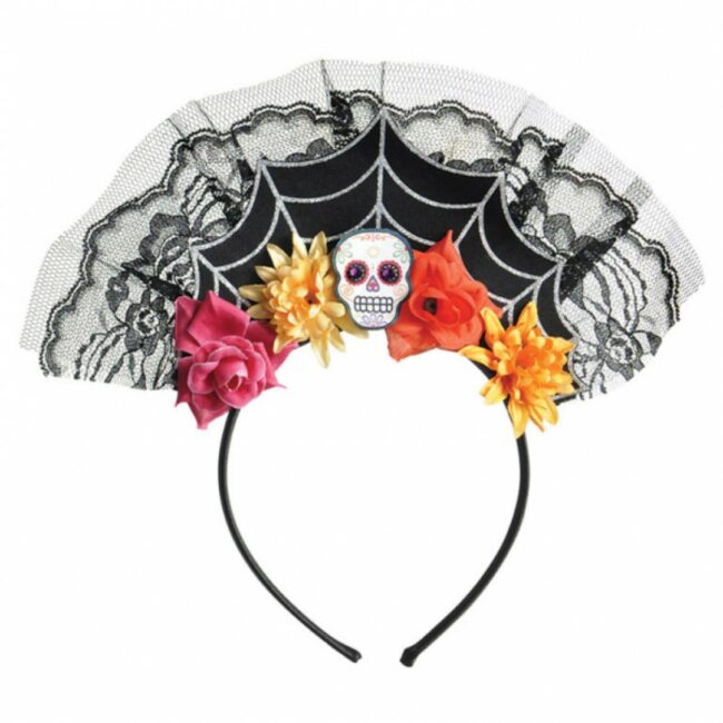 HALLOWEEN HEAD BAND DAY OF THE DEAD ONE SIZE