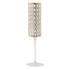 CIRCLE CHAMPAGNE GLASS WITH GOLD PATTERN