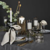 CIRCLE CHAMPAGNE GLASS WITH GOLD PATTERN - Image 3