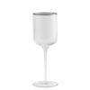 RILLY WHITE WINE GLASS SILVER RIM