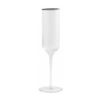 RILLY CHAMPAGNE GLASS SILVER RIM