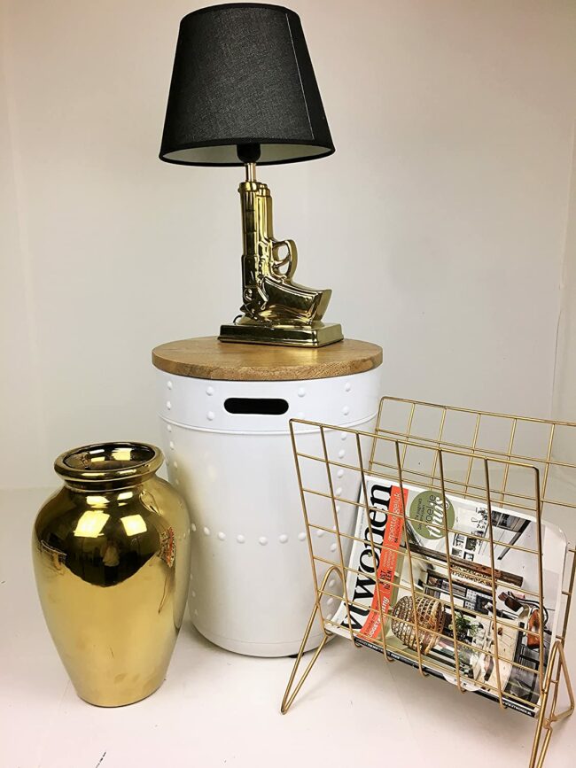 TABLE LAMP GUN GOLD 15X9X32 - Image 2