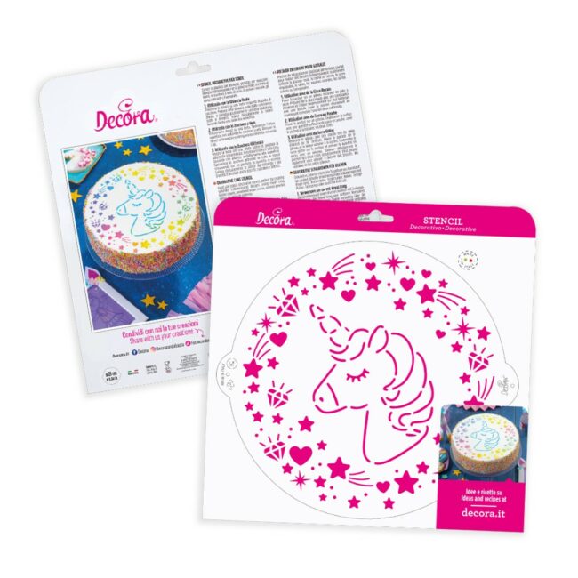 STENCIL UNICORN D25CM