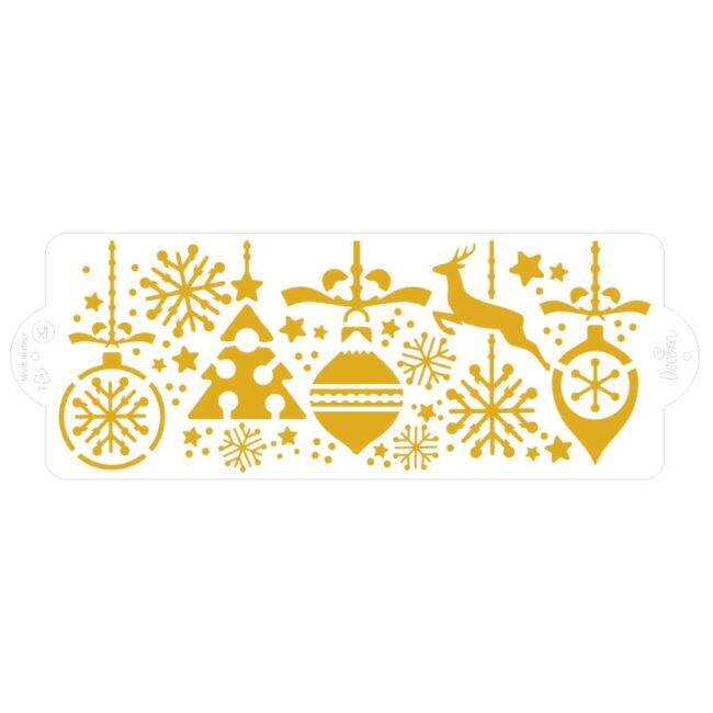 STENCIL CHRISTMAS DECORATIONS 10X28CM